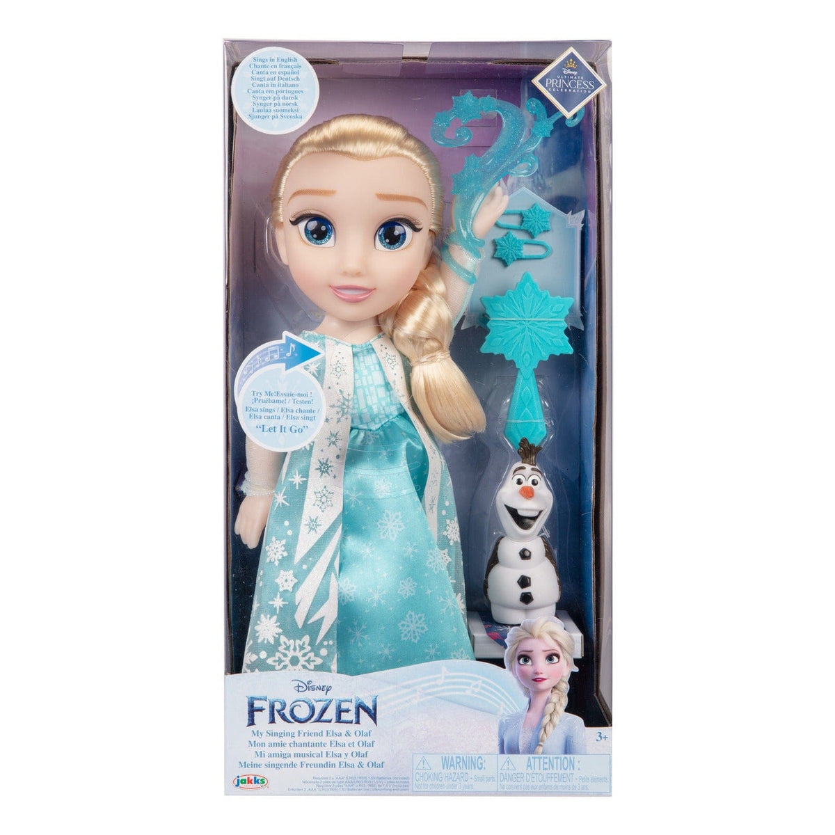 DISNEY FROZEN - PAPUSA ELSA CU FUNCTII, 38 CM (225306)
