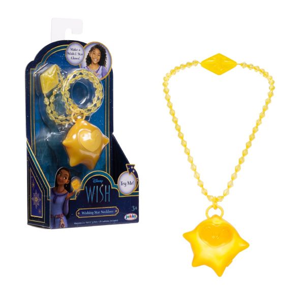 DISNEY WISH - COLIER IN FORMA DE STEA, CU LUMINI SI SUNETE - JAKKS PACIFIC (230044) - Libelula Vesela - Jucarii