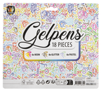 SET OF 18 GEL PENS - GRAFIX (150025)