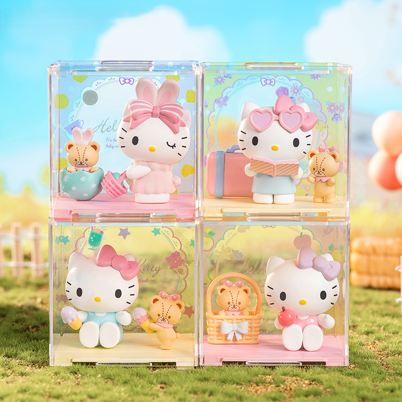 HELLO KITTY - FIGURINA ASCUNSA IN CUTIE, 6.5 CM, SWEETHEART PLAYMATE - FAMOSA (23WH-002)
