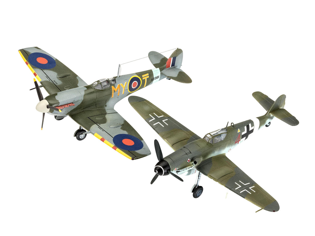 MESSERSCHMITT BF109G-10 &amp; SPITFIRE MK.V AIRCRAFT SET - REVELL (RV03710)