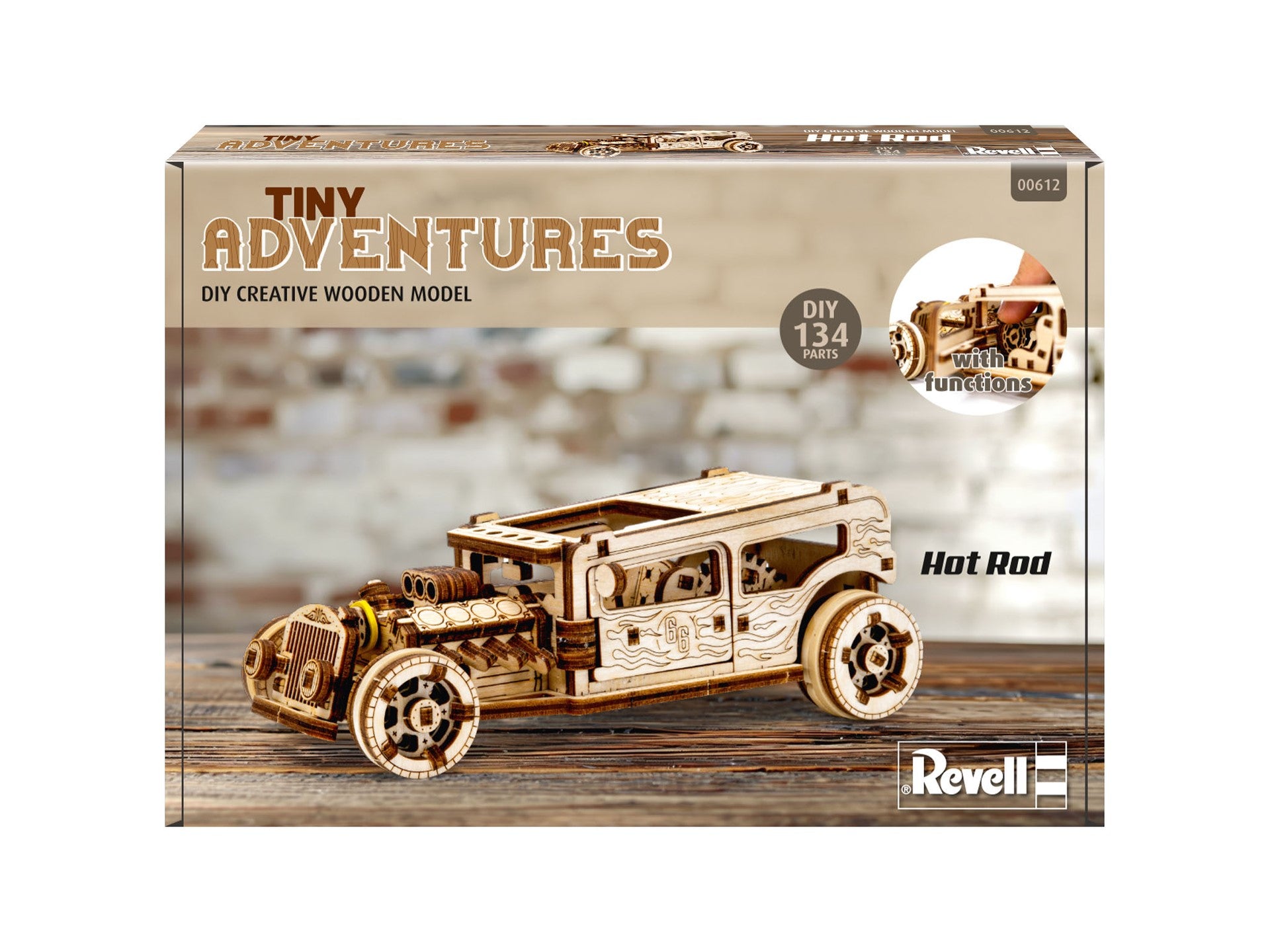 LUME MINIATURALA DE LEMN HOT ROD - REVELL (RV00612)