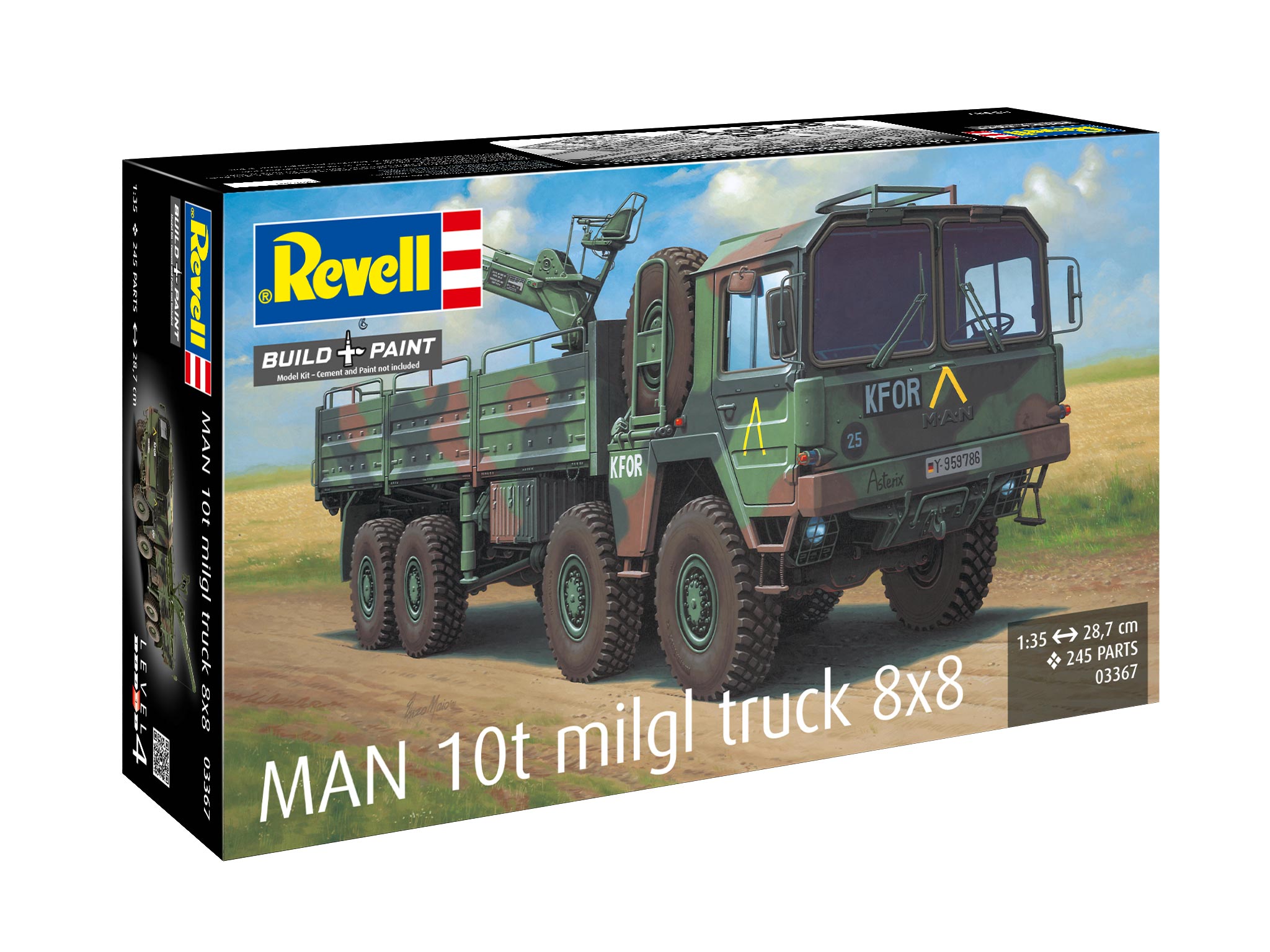 MACHETA MILITARA MAN 10T MILGL 8X8 TRUCK - REVELL (RV03367)