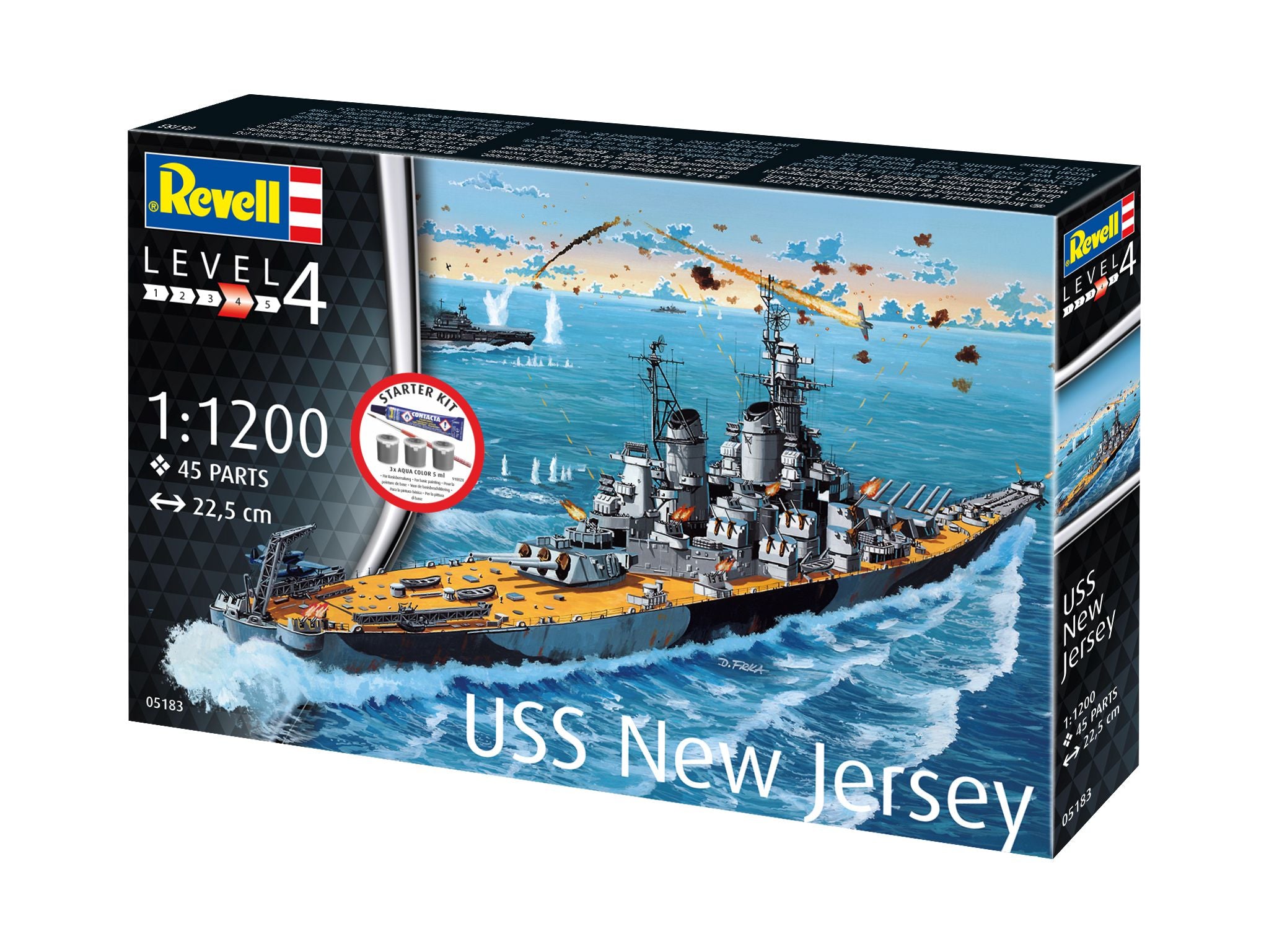 STARTER KIT BATTLESHIP USS NEW JERSEY - REVELL (RV75183)