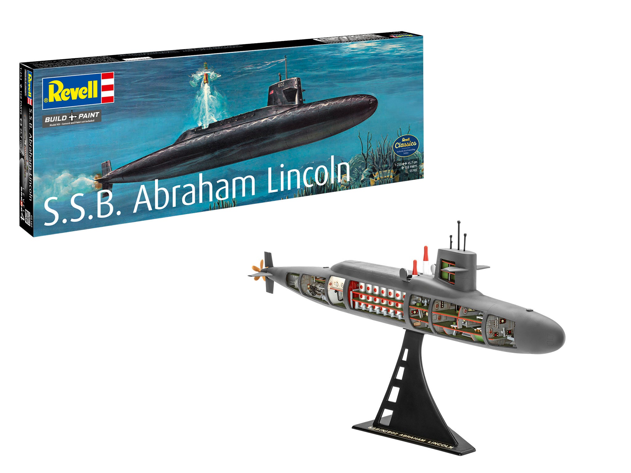 NAVOMODEL S.S.B. ABRAHAM LINCOLN WITH INTERIOR - REVELL (RV05185)