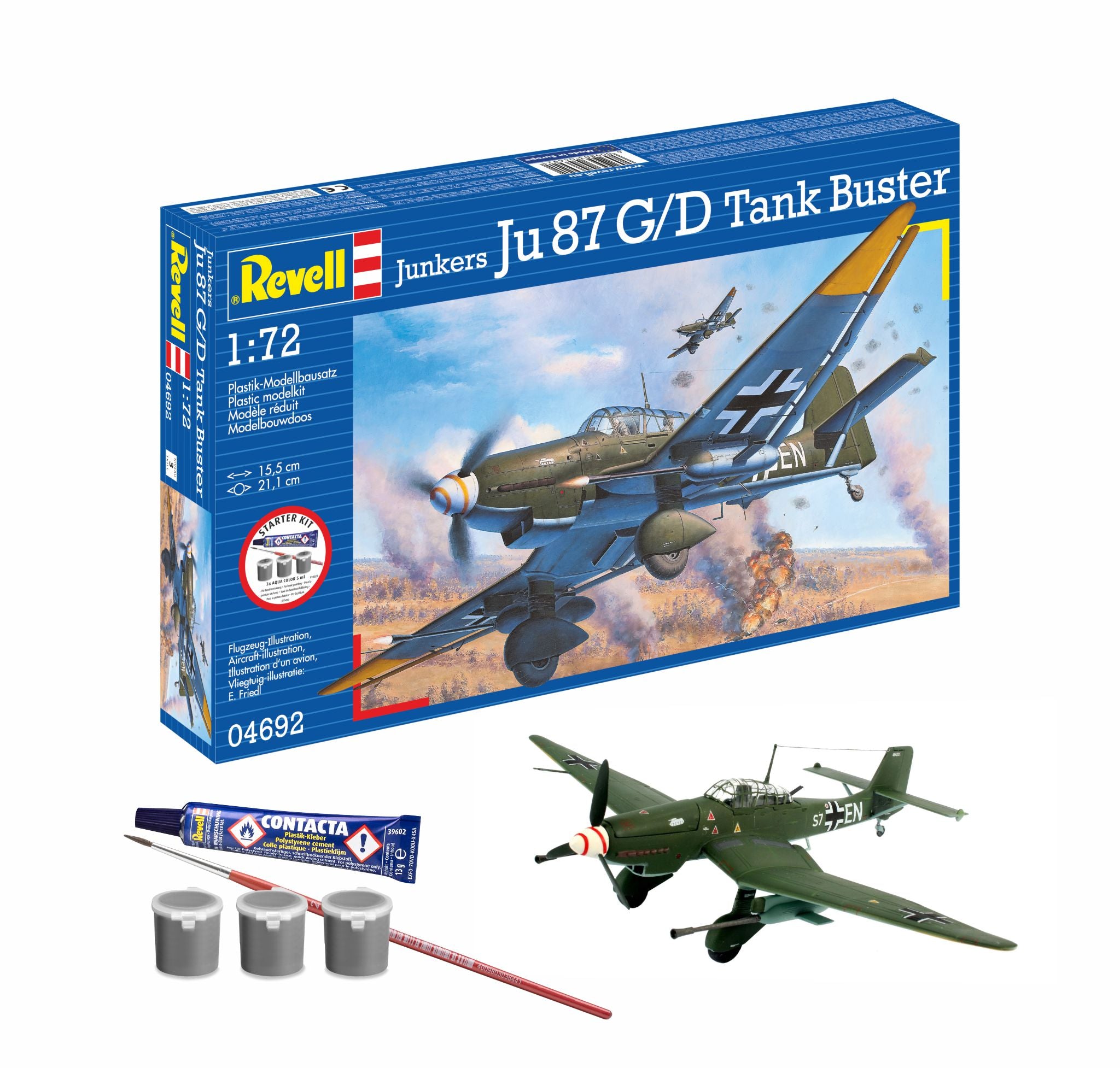 STARTER KIT JUNKERS JU87 G/D TANK BUSTER - REVELL (RV74692)