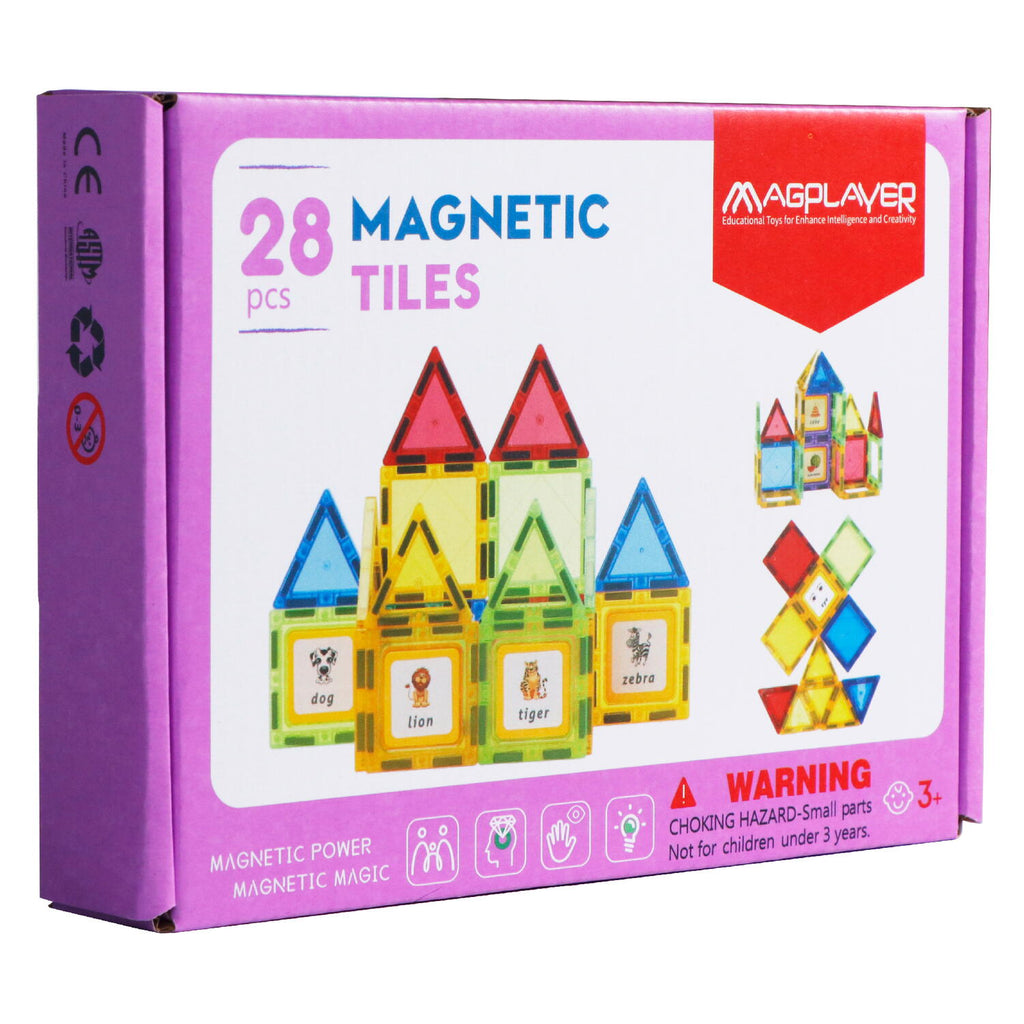 SET DE CONSTRUCTIE MAGNETIC 3D - 28 PIESE - MAGPLAYER (HM96093-UK) - Libelula Vesela - Jucarii
