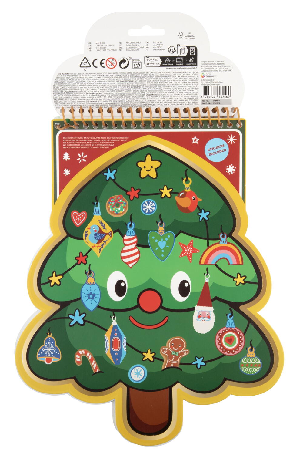 CARTE DE COLORAT CU CARIOCI - BRADUT DE CRACIUN - MOXY (800067)