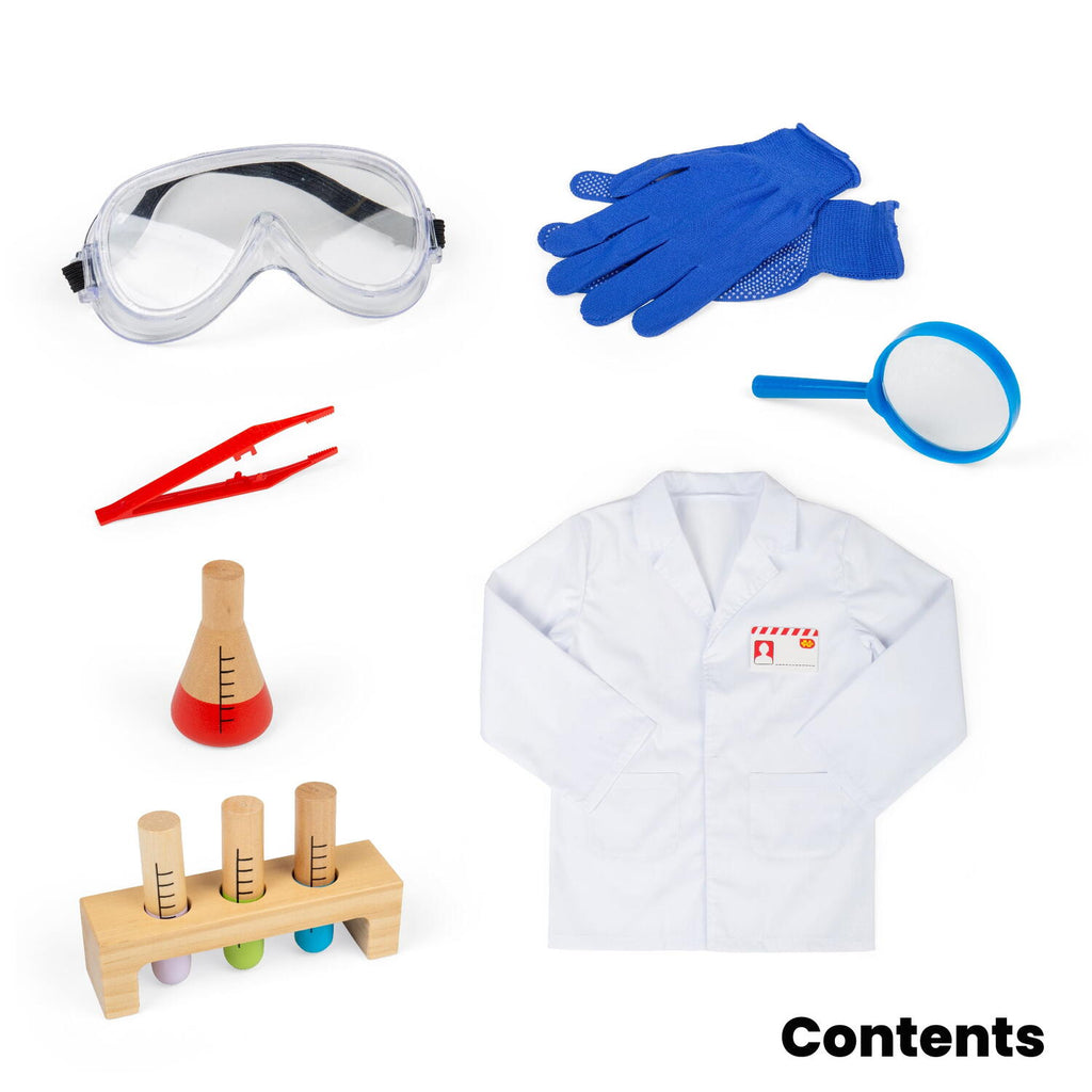 SET COSTUM SI ACCESORII DE LABORATOR PENTRU COPII - BIGJIGS TOYS (34064)