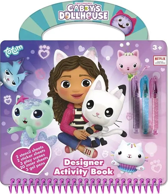 ACTIVITY BOOK &amp; PENS - GABBY'S DOLHOUSE - TOTUM (TT420359)