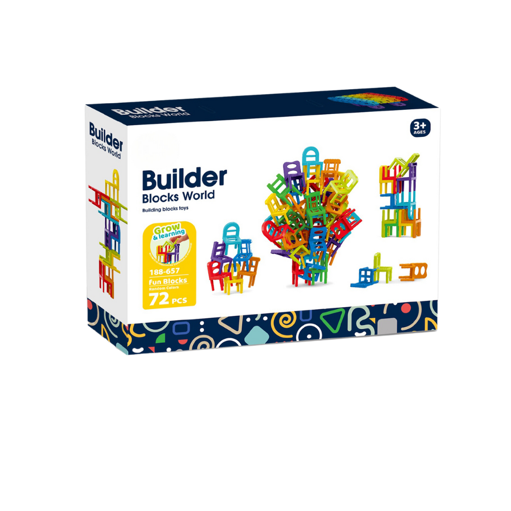 STEAM CONSTRUCTION GAME - COLORFUL CHAIRS (72 PIECES) - OWL (188-657)