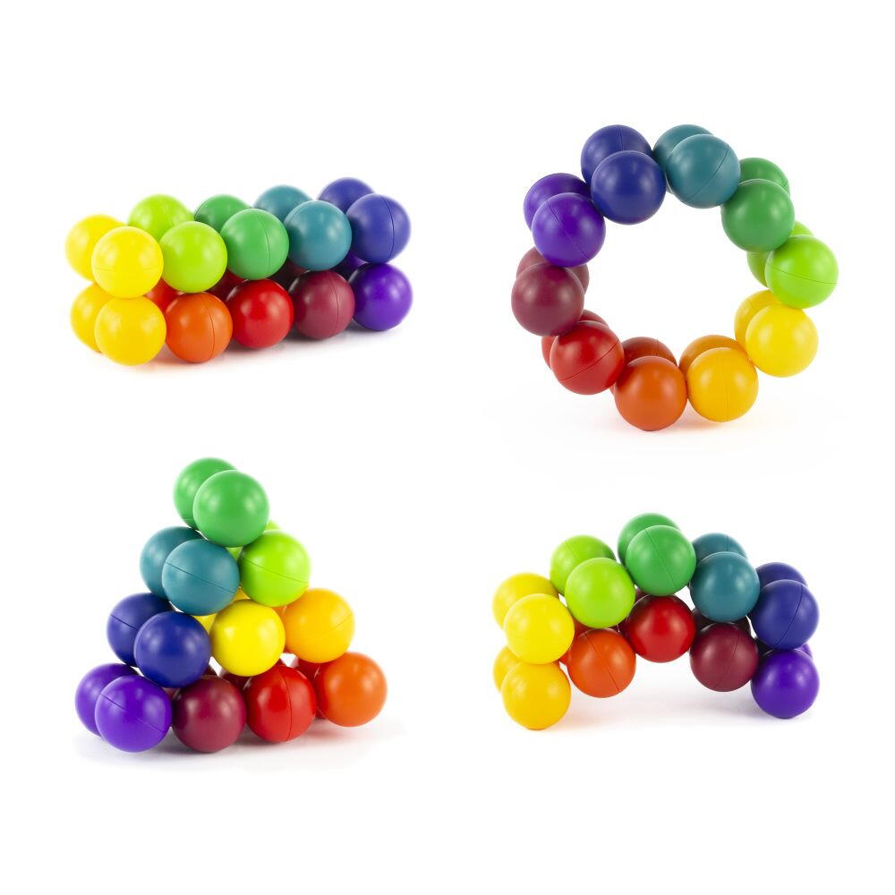 ANTI-STRESS SENSORY TOY - RAINBOW BALLS - KEYCRAFT (NV595)