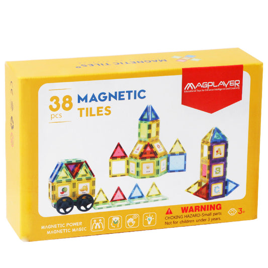 SET DE CONSTRUCTIE MAGNETIC 3D - 38 PIESE - MAGPLAYER (HM96094-UK) - Libelula Vesela - Jucarii