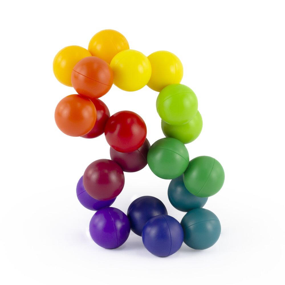ANTI-STRESS SENSORY TOY - RAINBOW BALLS - KEYCRAFT (NV595)