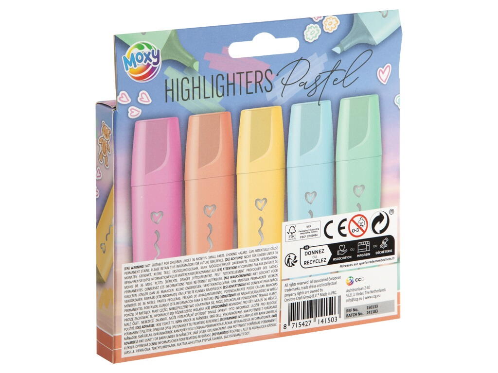 SET 5 MARKERE PASTEL - MOXY (150133)