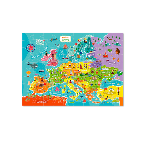 PUZZLE - DESCOPERA EUROPA (100 PIESE) - DODO (DO300124)