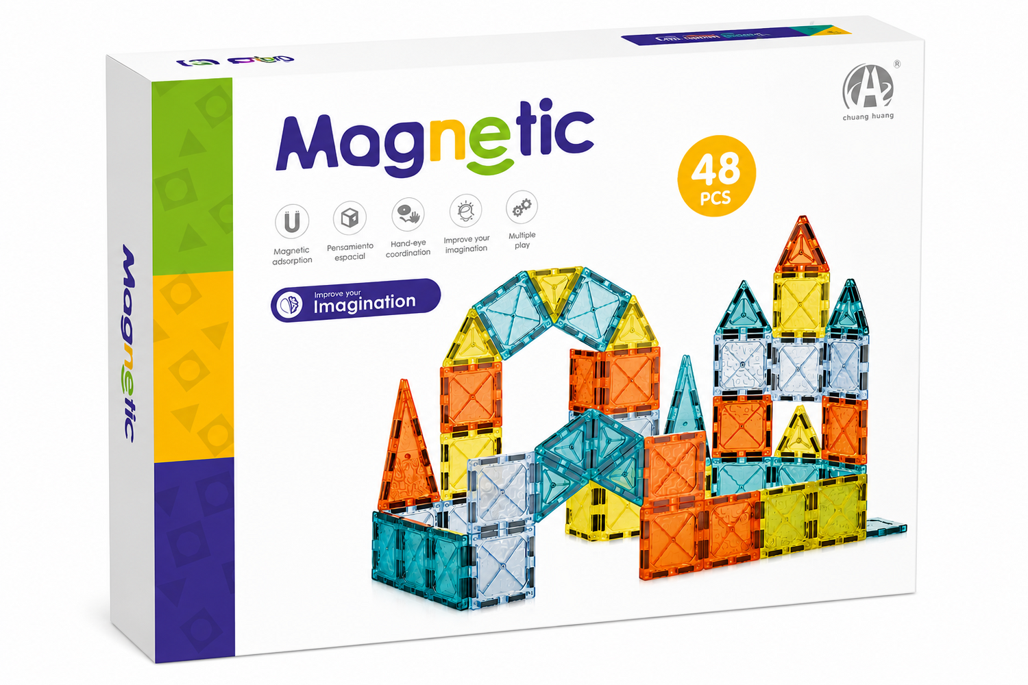 JOC DE CONSTRUCTIE MAGNETIC - 48 PIESE (5.5 CM) - BUFNITEL (CH1298)