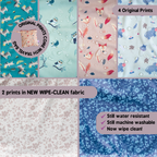 BAVETA CU MANECI SI VENTUZE - FLEUR DE JARDIN (SAND/MAUVE) - TIDY TOT (CCFR)