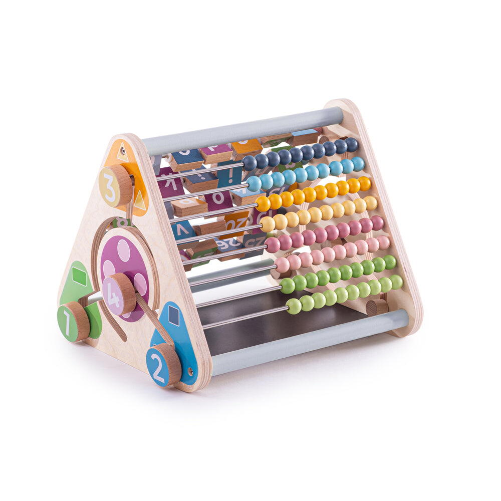 CENTRU DE ACTIVITATI PASTEL - LITERE, IMAGINI SI CIFRE - BIGJIGS TOYS (33028)