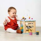 CUB 5 IN 1 CU ACTIVITATI - PASTEL - BIGJIGS TOYS (38038)