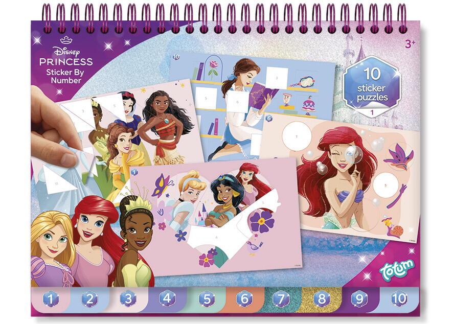 CARTE DE COLORAT & ABTIBILDURI CU NUMERE - DISNEY PRINCESS - TOTUM (TT045279)
