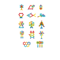 STEAM CONSTRUCTION GAME - COLORFUL FLOWERS (90 PIECES) - OWL (188D-31)