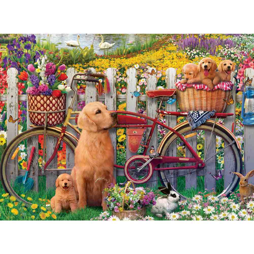 PUZZLE PUPPIES ON A BICYCLE 500 PIECES NEW DESIGN - RAVENSBURGER (RVSPA00209)