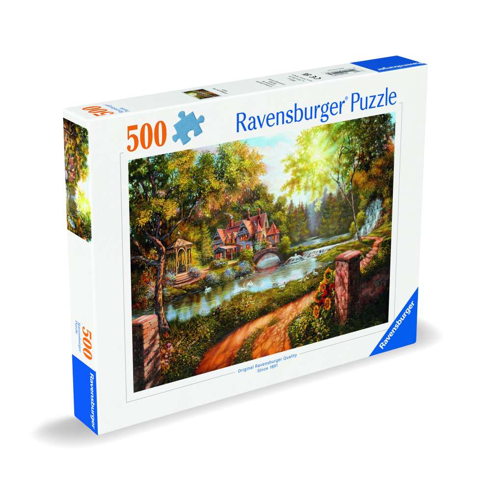 PUZZLE CASUTA LANGA RAU 500 PIESE DESIGN NOU - RAVENSBURGER (RVSPA00218)