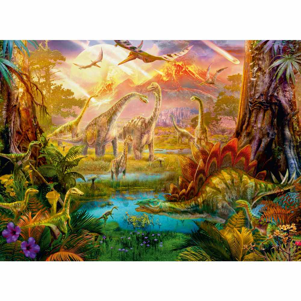 PUZZLE TINUTUL DINOZAURILOR 500 PIESE DESIGN NOU - RAVENSBURGER (RVSPA00238)