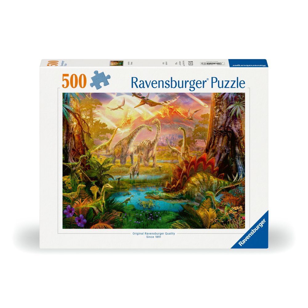 PUZZLE TINUTUL DINOZAURILOR 500 PIESE DESIGN NOU - RAVENSBURGER (RVSPA00238)