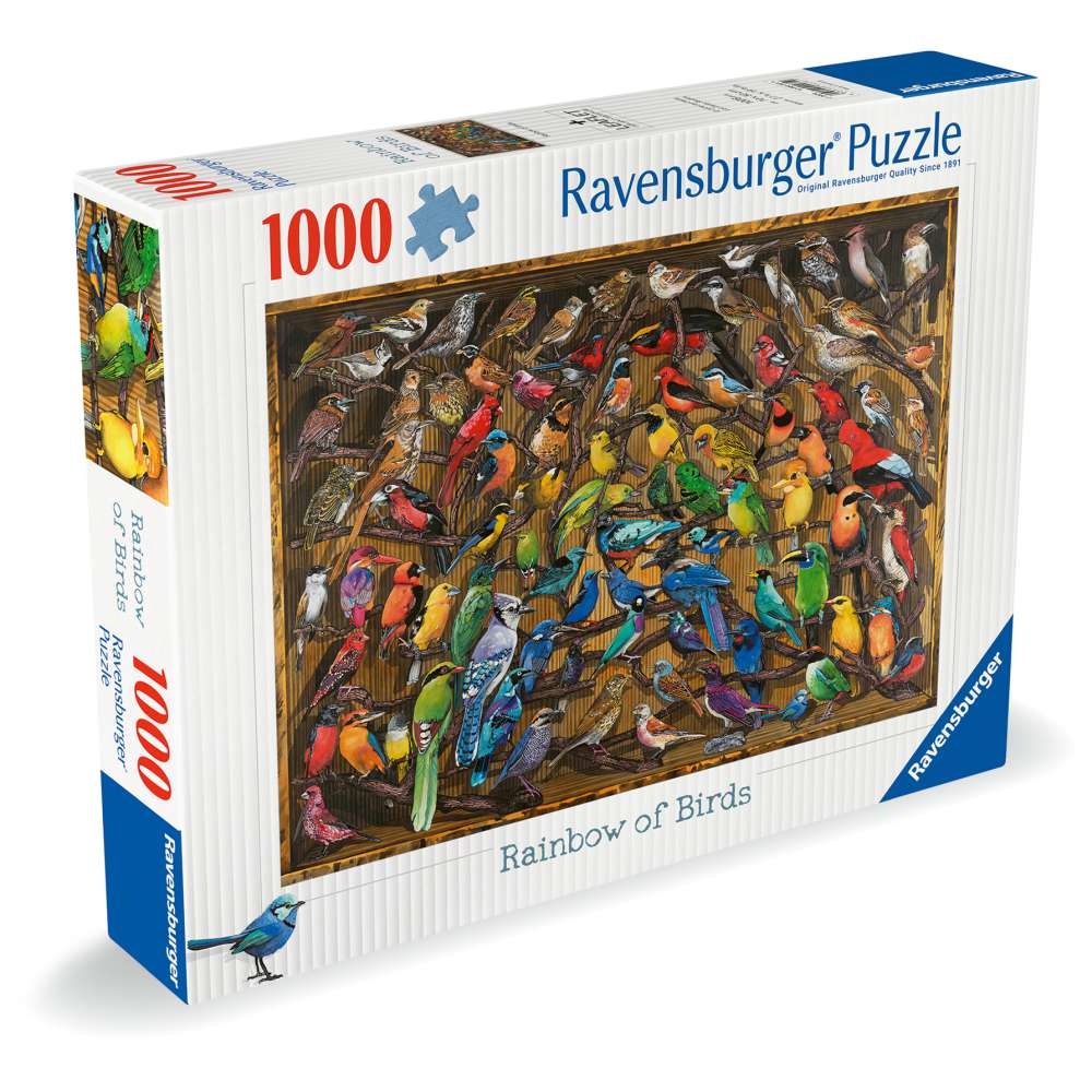 PUZZLE CURCUBEU DE PASARI 1000 PIESE DESIGN NOU - RAVENSBURGER (RVSPA00281)
