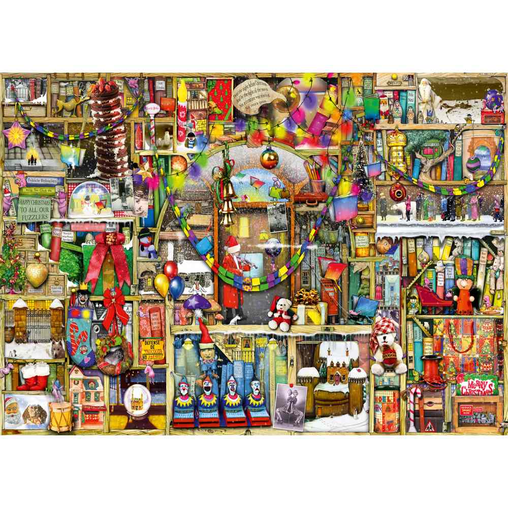 Puzzle Colin Thompson dulap cu decoratiuni de Craciun 1000 piese design nou