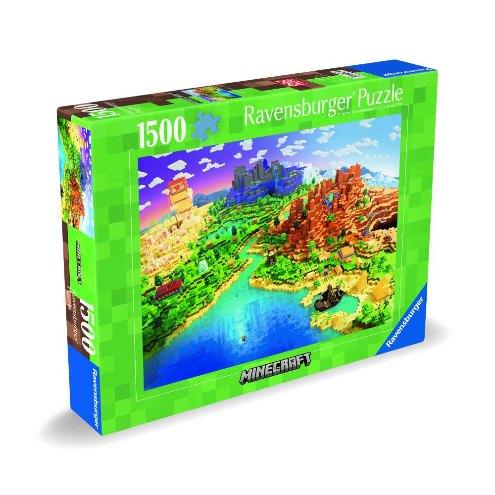MINECRAFT WORLD PUZZLE 1500 PIECES NEW DESIGN - RAVENSBURGER (RVSPA00433)