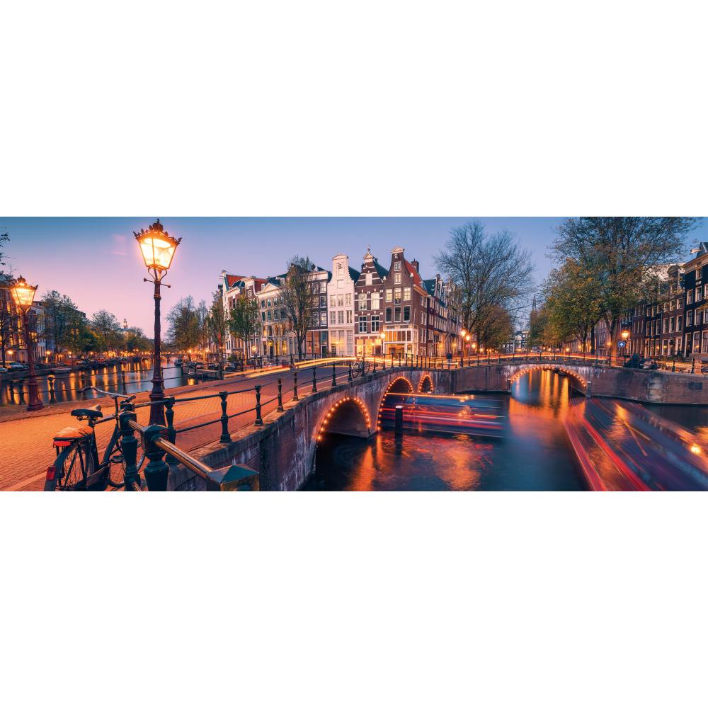 PANORAMA PUZZLE NIGHT IN AMSTERDAM 1000 PIECES NEW DESIGN - RAVENSBURGER (RVSPA00446)