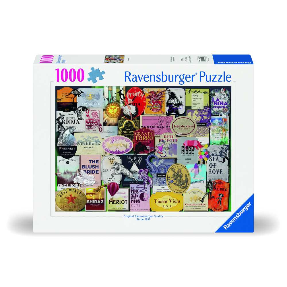 PUZZLE COLECTIA ETICHETE DE VIN 1000 PIESE DESIGN NOU - RAVENSBURGER (RVSPA00547)
