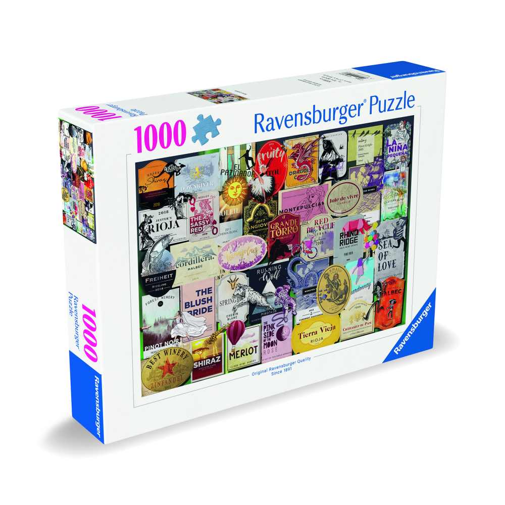 PUZZLE COLECTIA ETICHETE DE VIN 1000 PIESE DESIGN NOU - RAVENSBURGER (RVSPA00547)