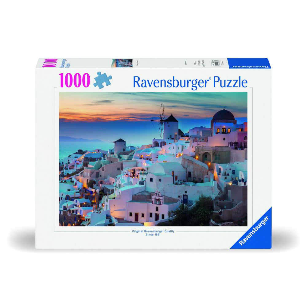 RAVENSBURGER - NIGHT IN SANTORINI PUZZLE 1000 PIECES NEW DESIGN - RAVENSBURGER (RVSPA00663)
