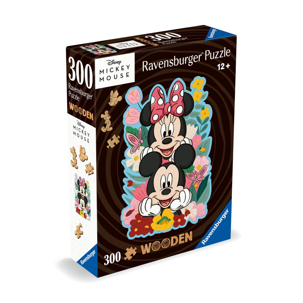 PUZZLE LEMN MICKEY SI MINNIE 300 PIESE - RAVENSBURGER (RVSPA00762)