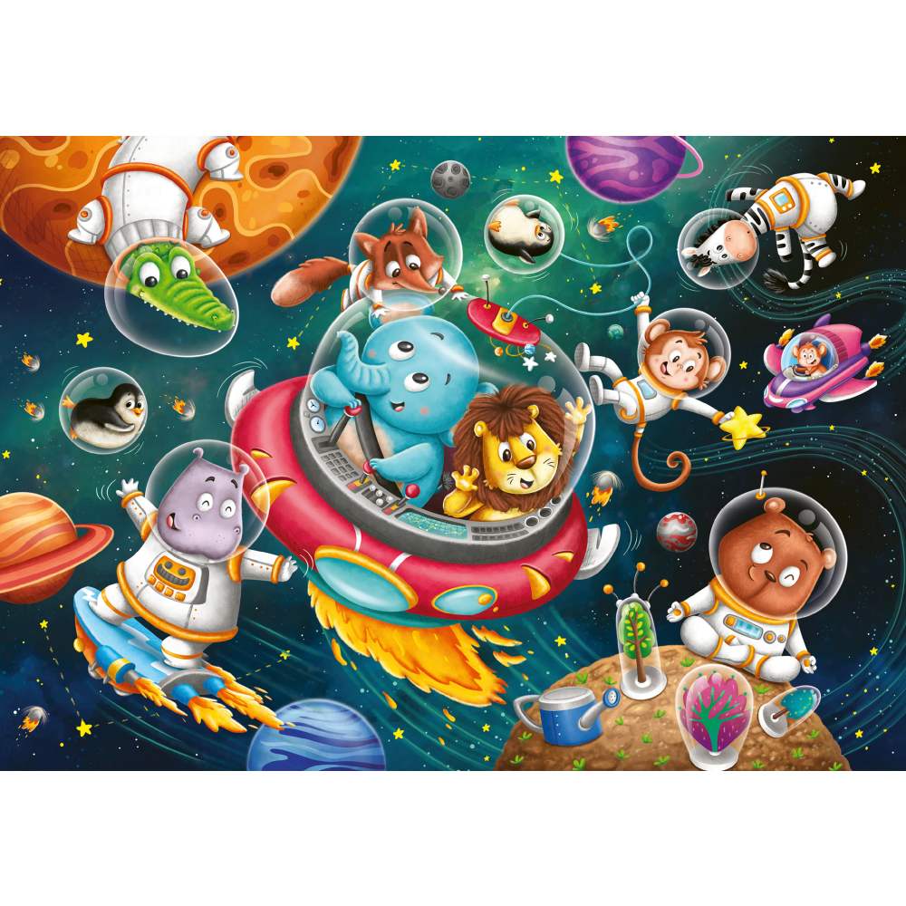 ANIMALS IN SPACE PUZZLE 2 X 12 PIECES - RAVENSBURGER (RVSPC00857)
