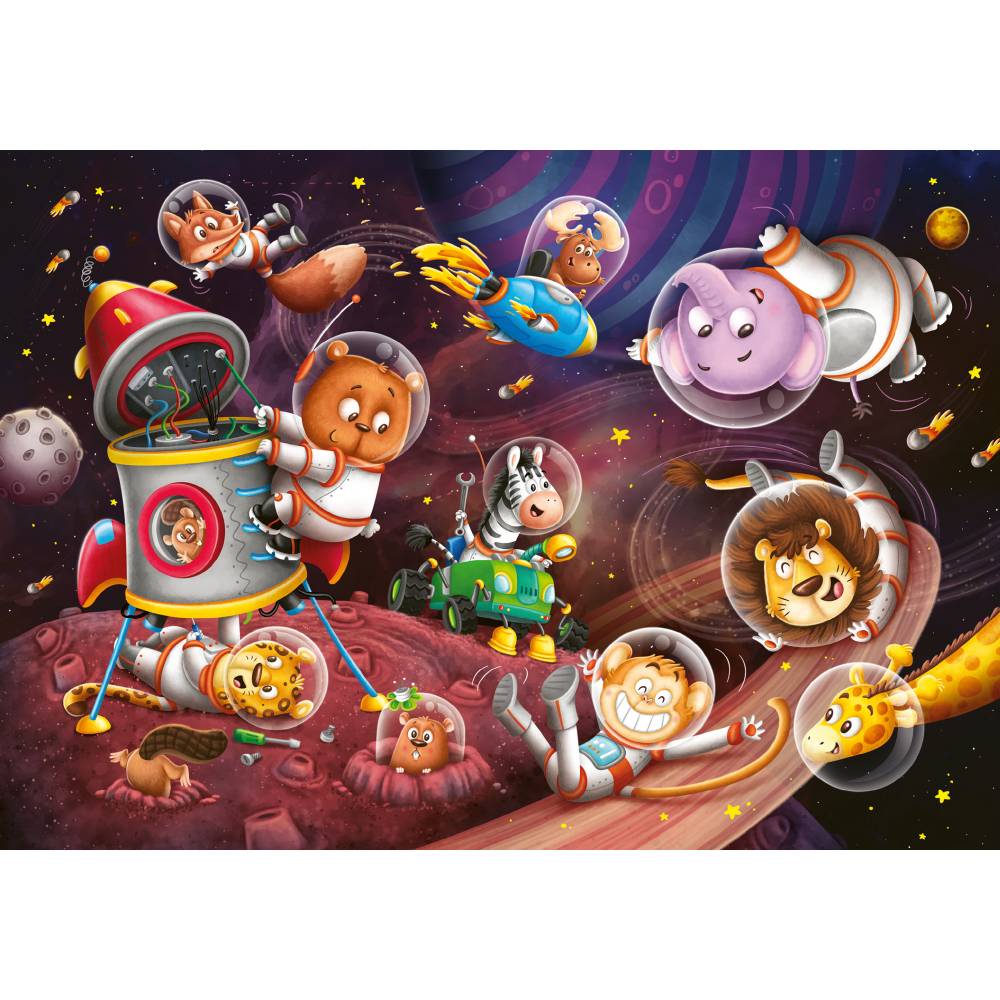 ANIMALS IN SPACE PUZZLE 2 X 12 PIECES - RAVENSBURGER (RVSPC00857)