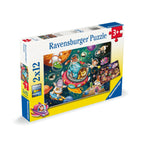 ANIMALS IN SPACE PUZZLE 2 X 12 PIECES - RAVENSBURGER (RVSPC00857)