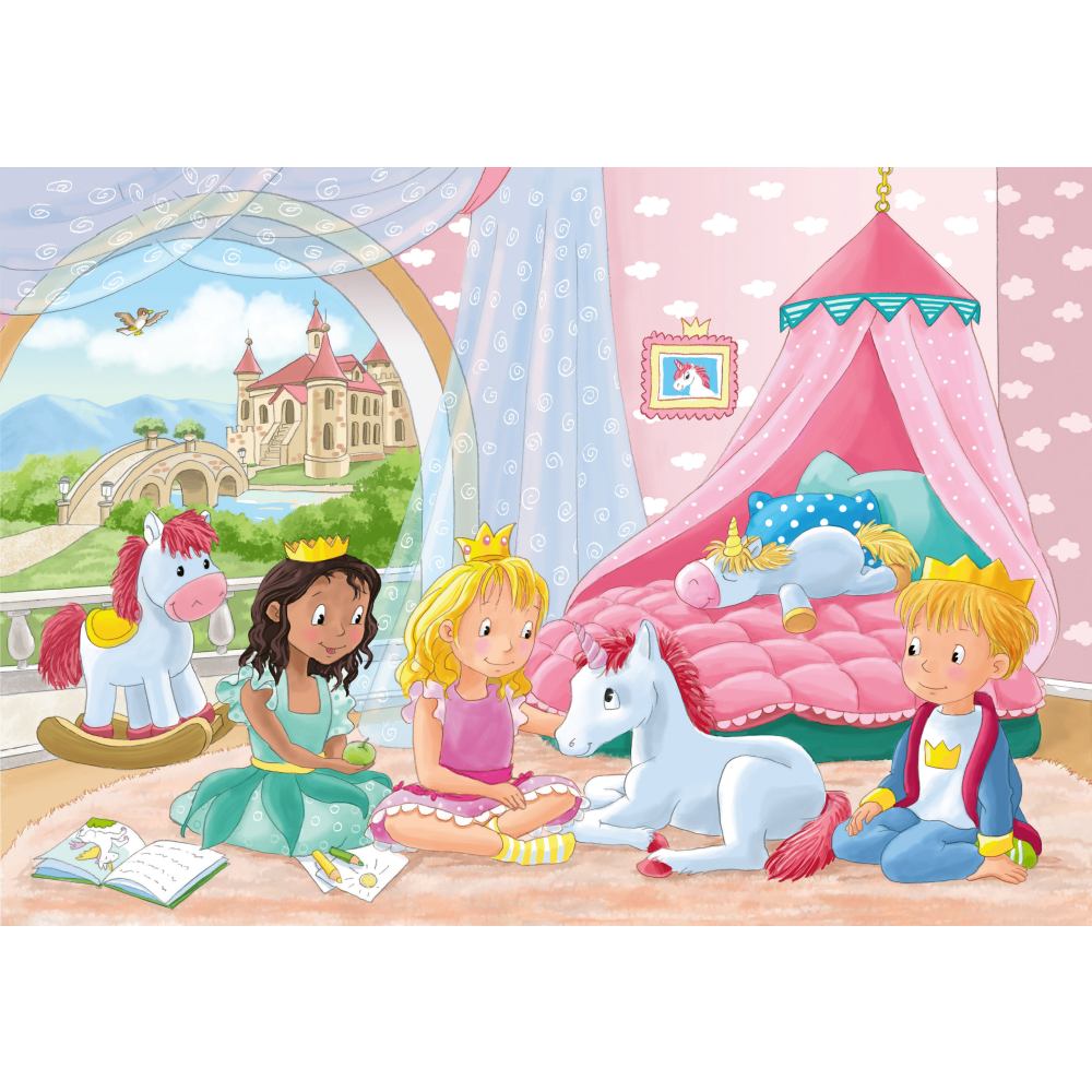 PRINCESS AND UNICORN PUZZLE 2 X 12 PIECES - RAVENSBURGER (RVSPC00858)