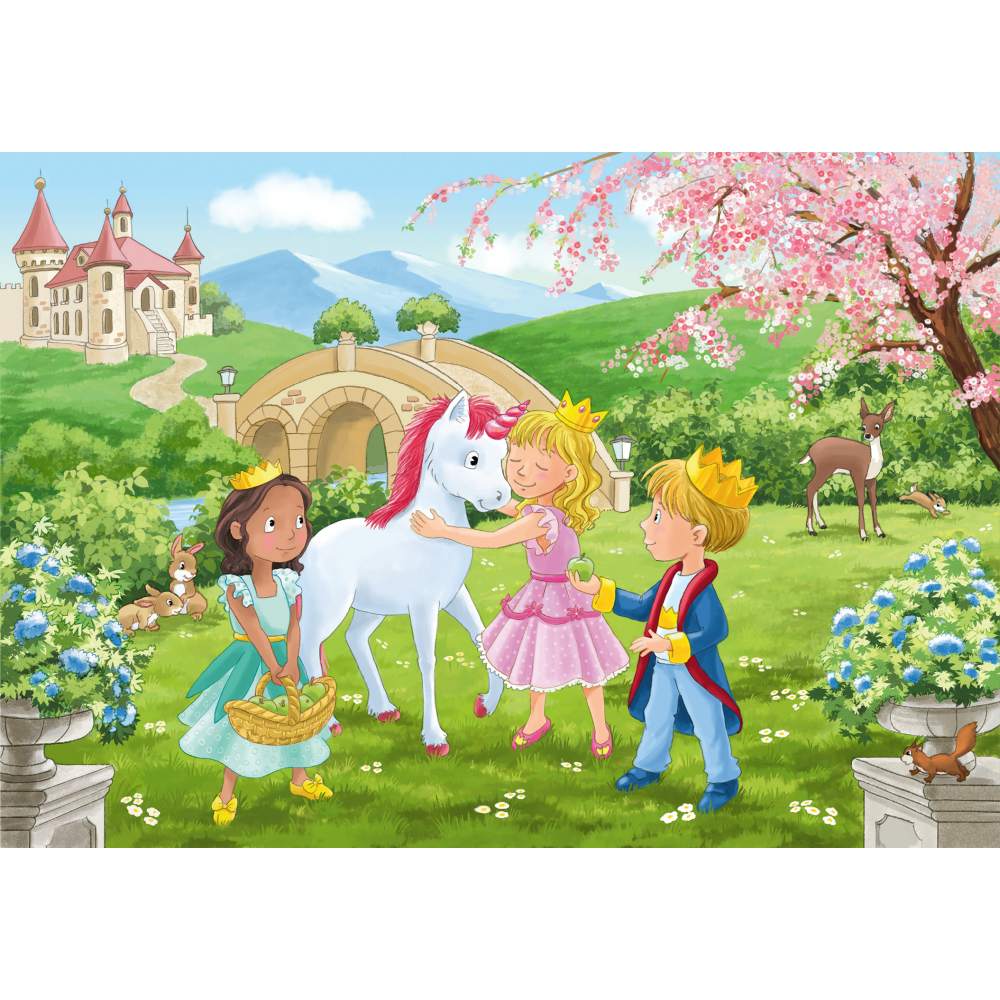 PRINCESS AND UNICORN PUZZLE 2 X 12 PIECES - RAVENSBURGER (RVSPC00858)