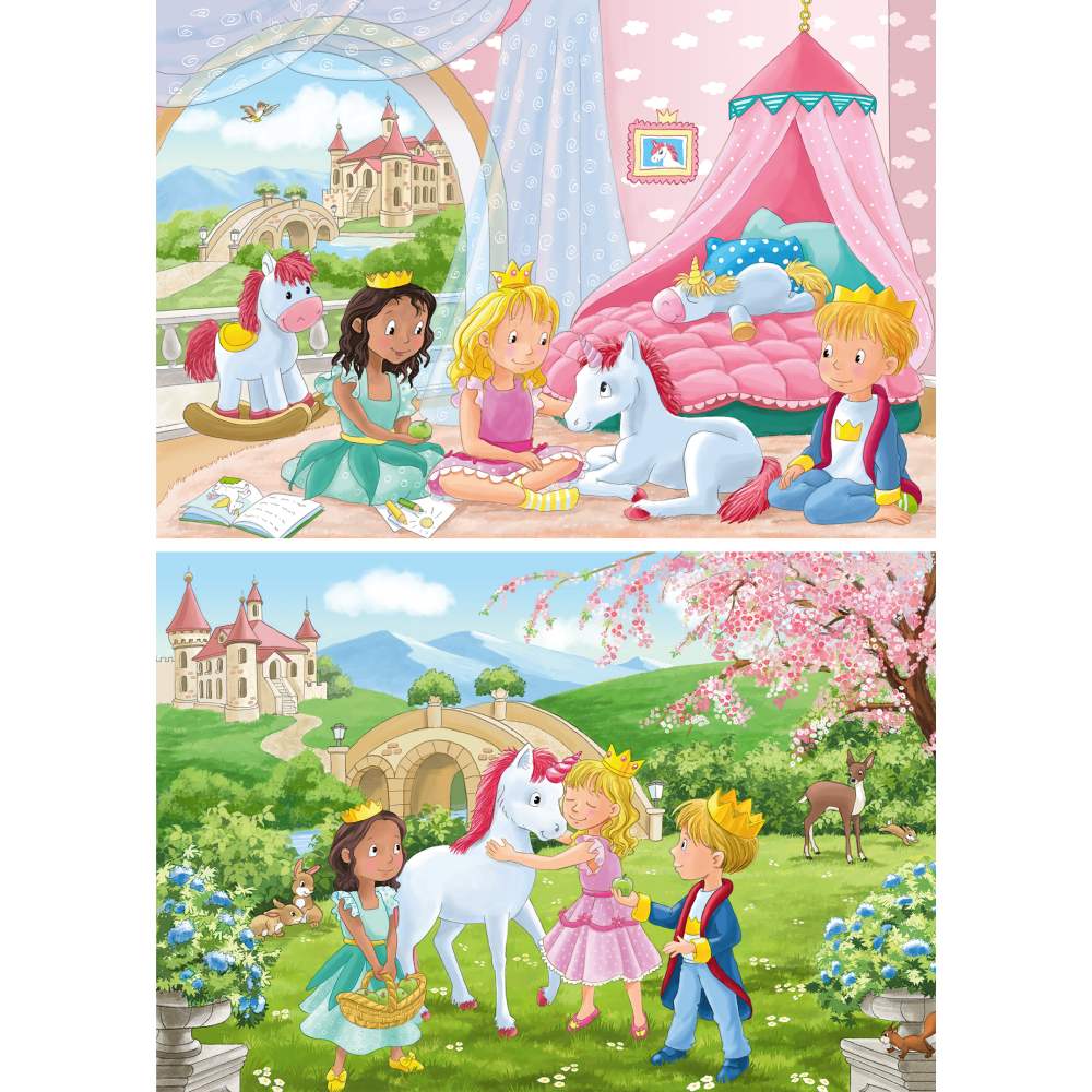 PRINCESS AND UNICORN PUZZLE 2 X 12 PIECES - RAVENSBURGER (RVSPC00858)