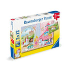 PRINCESS AND UNICORN PUZZLE 2 X 12 PIECES - RAVENSBURGER (RVSPC00858)