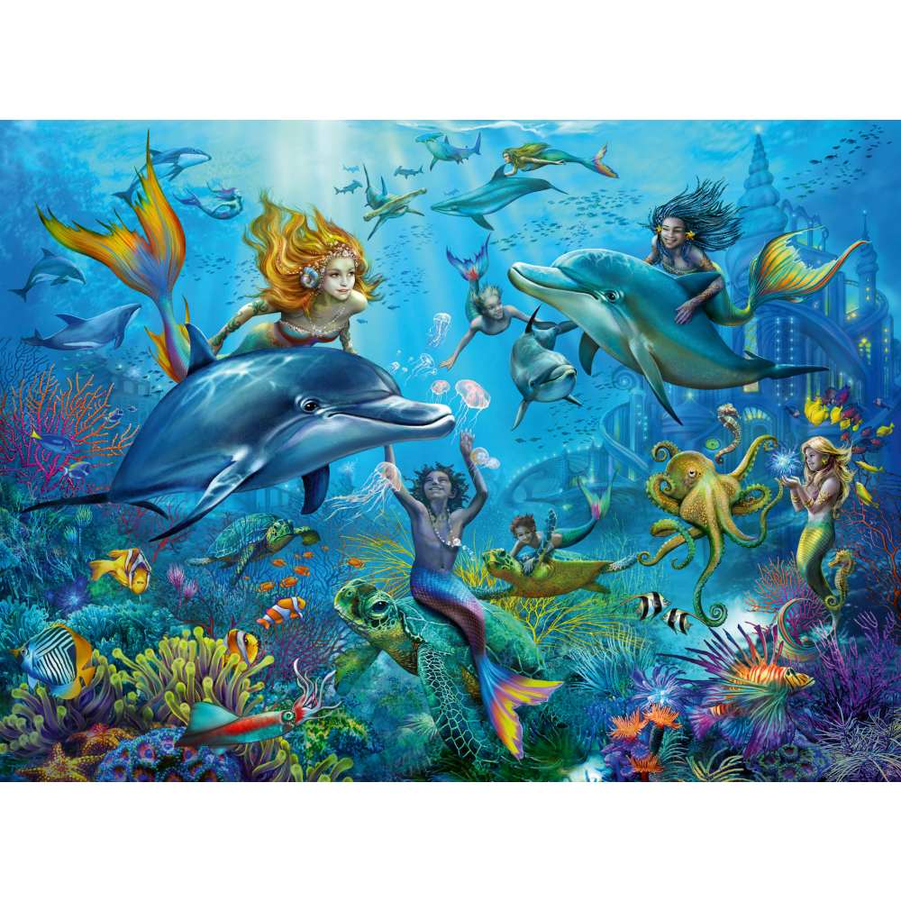 MERMAID AND DOLPHIN PUZZLE 100 PIECES - RAVENSBURGER (RVSPC00864)