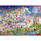 PUZZLE STAR LINE UNICORN SI FLUTURI CARE LUMINEAZA IN INTUNERIC 200 PIESE XXL - RAVENSBURGER (RVSPC00872)