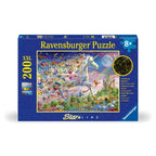 PUZZLE STAR LINE UNICORN SI FLUTURI CARE LUMINEAZA IN INTUNERIC 200 PIESE XXL - RAVENSBURGER (RVSPC00872)