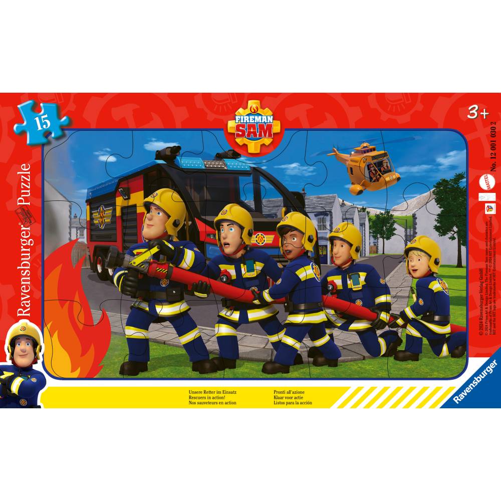 FRAME PUZZLE FIREMAN SAM 15 PIECES - RAVENSBURGER (RVSPC01030)
