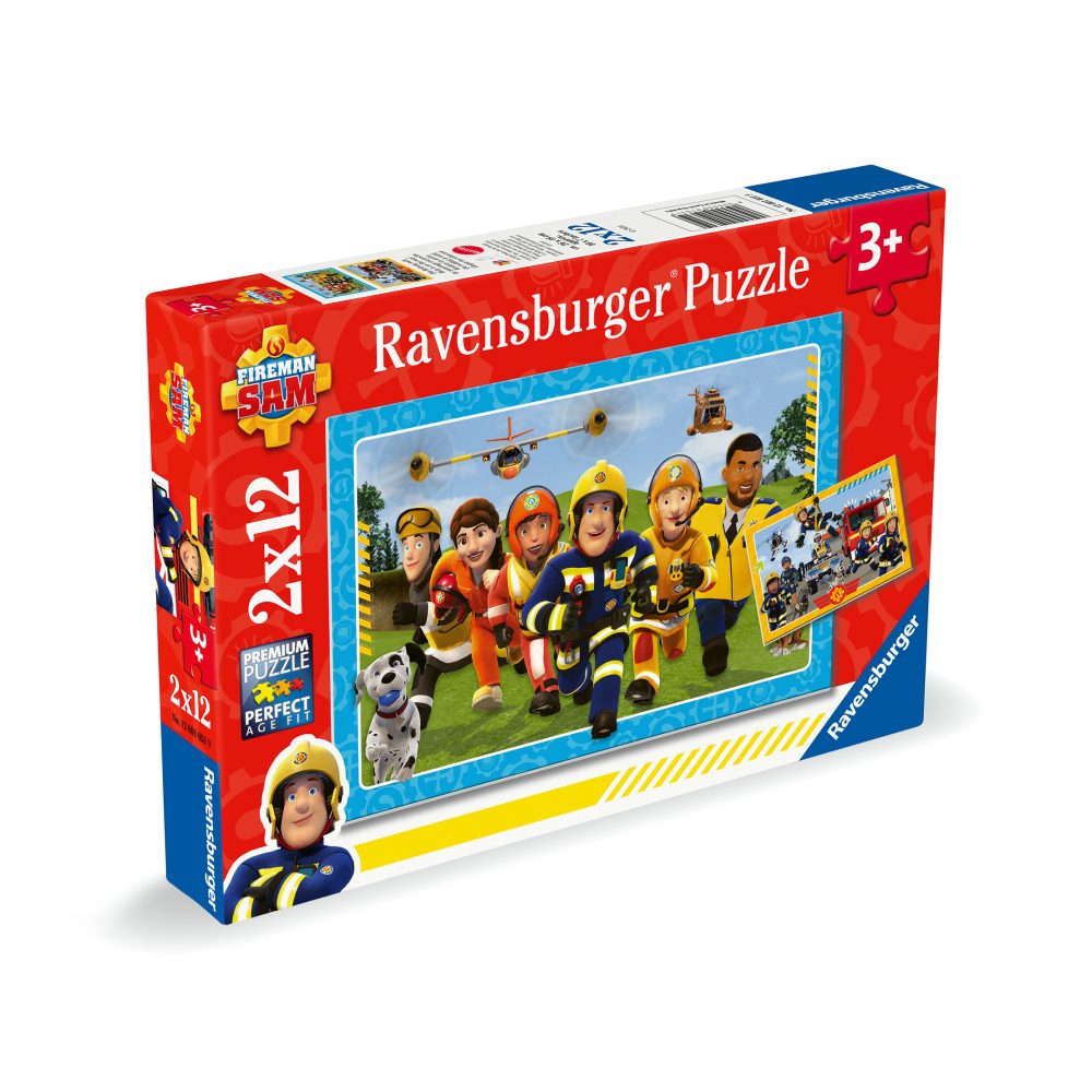 PUZZLE FIREMAN SAM AND FRIENDS 2 X 12 PIECES - RAVENSBURGER (RVSPC01031)